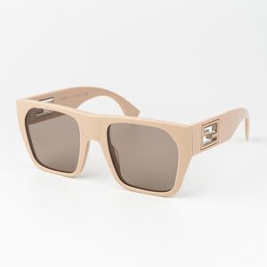 Fendi BAGUETTE Women Sunglasses Square Khaki Brown FE40124I 57E BRAND NEW